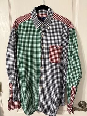 Vineyard Vines Multi-Gingham Button-Down Shirt - Green/Blue/Red